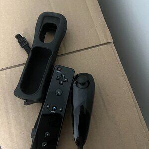 Nintendo Wii Motion Plus Controller Black Color [RVL-036] with Nunchuck